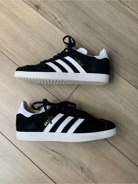 adidas Gazelle Suede Sneakers - Black & White